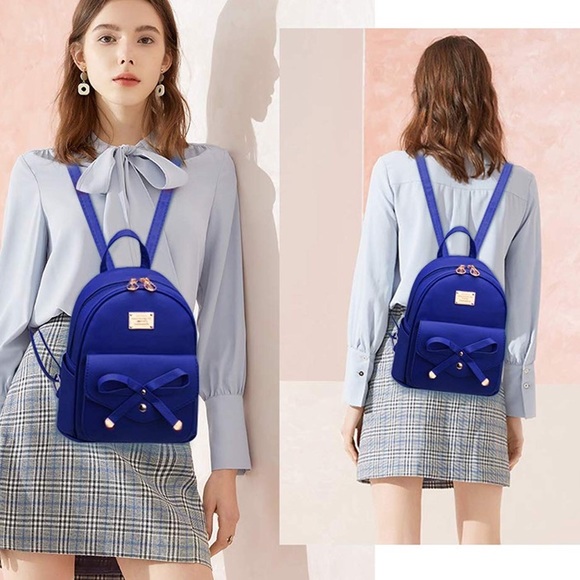 Mini Backpack Bowknot Leather-More Colors Avail. main image 6